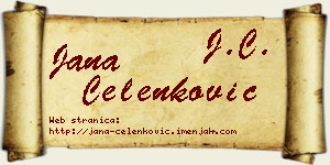 Jana Čelenković vizit kartica